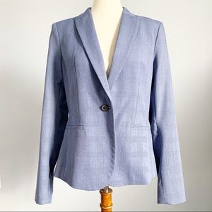 BANANA REPUBLIC Blue Window Pane Plaid Blazer